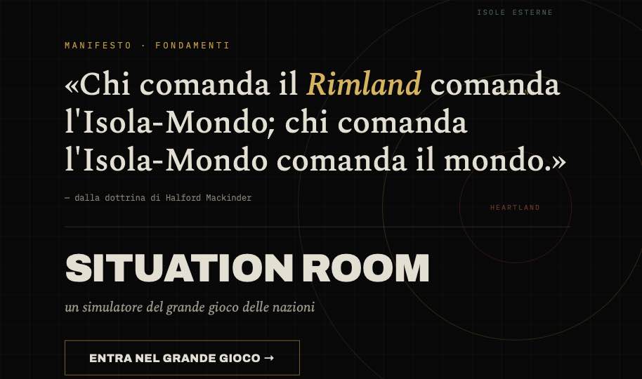 Il manifesto di Situation Room